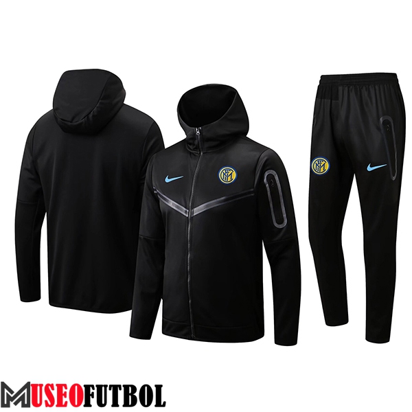 Chaqueta Con Capucha Chandal Rompevientos Chaqueta Inter Milan Negro 2023/2024