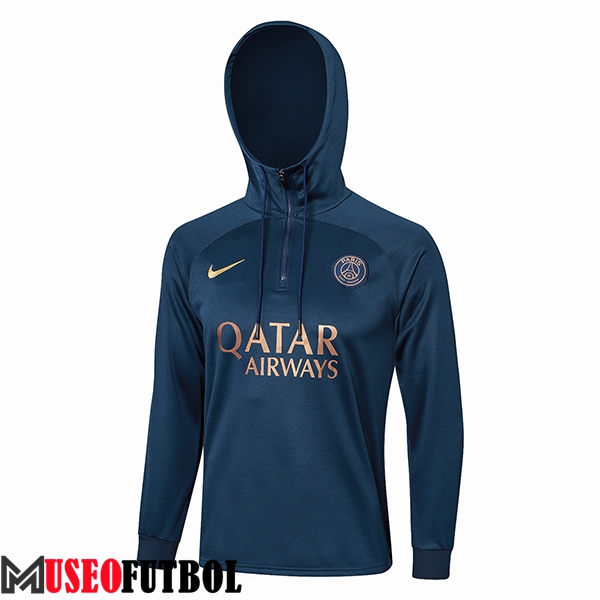 Sudadera De Entrenamiento Capucha PSG Azul Oscuro 2023/2024