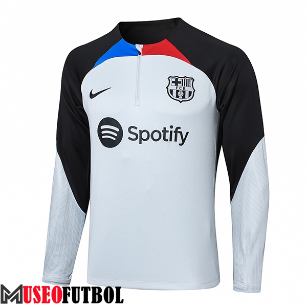 Sudadera De Entrenamiento FC Barcelona Blanco/Negro 2023/2024