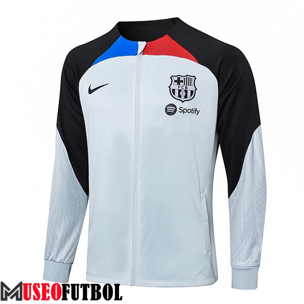 Chaquetas Futbol FC Barcelona Blanco/Negro 2023/2024