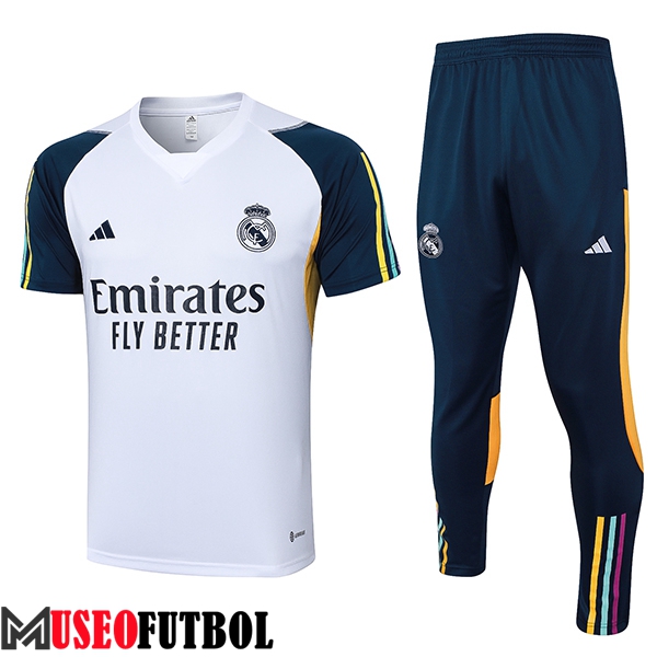 Camiseta Polo Real Madrid Blanco/Azul 2023/2024