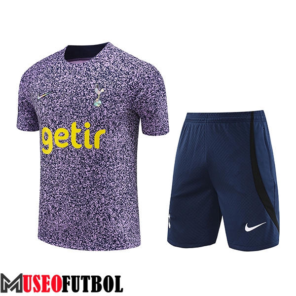 Camiseta Entrenamiento + Cortos Tottenham Hotspur Violeta/Azul 2023/2024