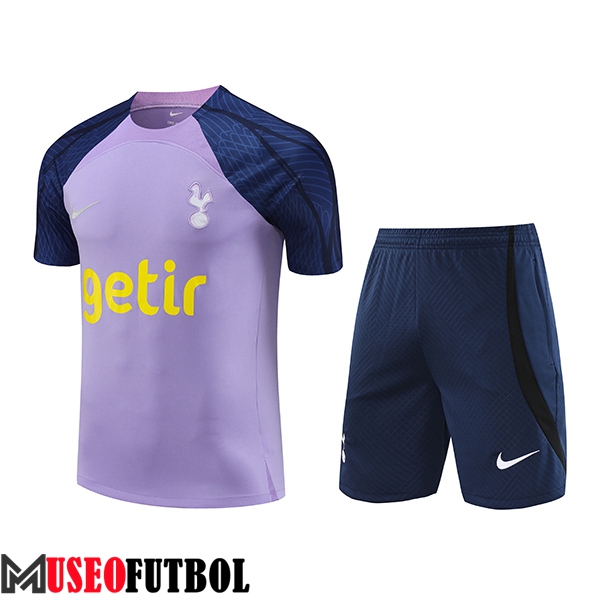 Camiseta Entrenamiento + Cortos Tottenham Hotspur Violeta/Azul 2023/2024 -02