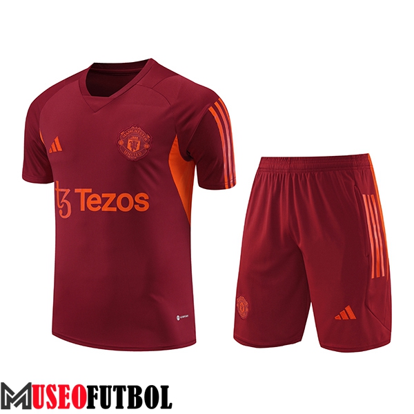 Camiseta Entrenamiento + Cortos Manchester United Rojo 2023/2024 -03