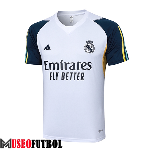 Camiseta Polo Real Madrid Blanco/Azul 2023/2024