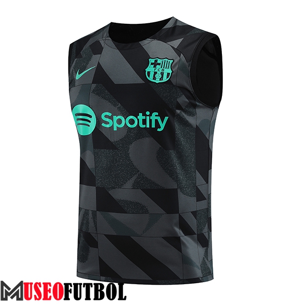 Chalecos De Futbol FC Barcelona Negro/Gris/Verde 2023/2024