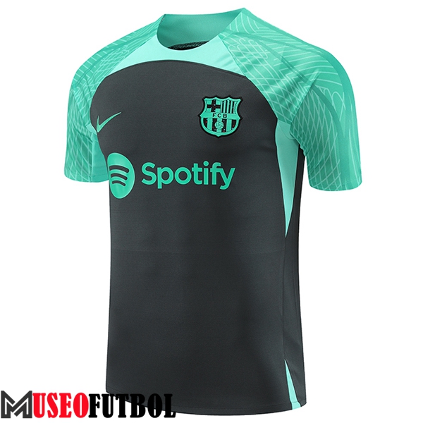 Camiseta Entrenamiento FC Barcelona Negro/Verde 2023/2024