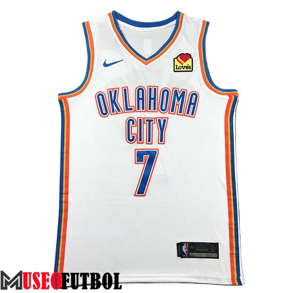 Camisetas De Futbol Oklahoma City Thunder (HOLMGREN #7) 2023/24 Blanco/Azul