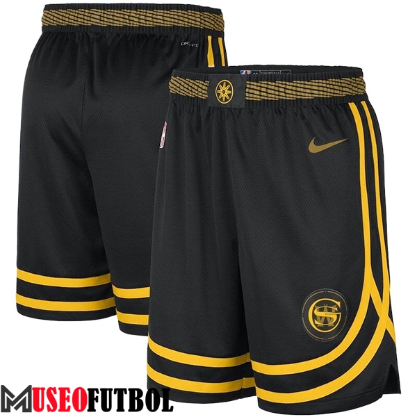 Cortos NBA Golden State Warriors 2023/24 Negro/Amarillo