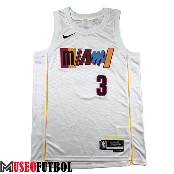 Camisetas De Futbol Miami Heat (WADE #3) 2023/24 Blanco -06