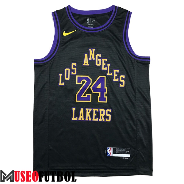 Camisetas De Futbol Los Angeles Lakers (BRYANT #24) 2023/24 Negro/Violeta/Amarillo