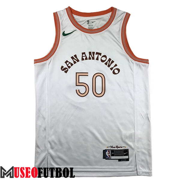 Camisetas De Futbol San Antonio Spurs (ROBINSON #50) 2023/24 Blanco -02