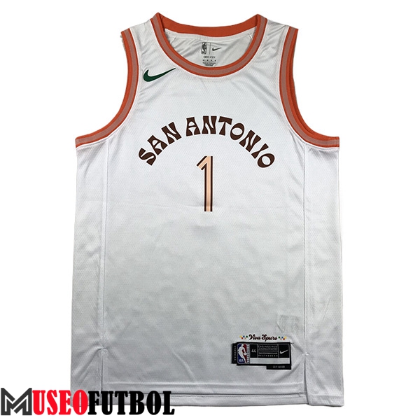 Camisetas De Futbol San Antonio Spurs (WEMBANYAMA #1) 2023/24 Blanco -04