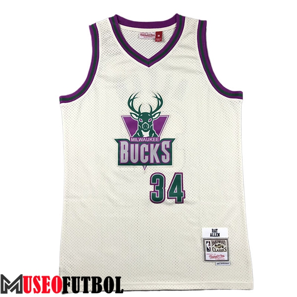 Camisetas De Futbol Milwaukee Bucks (ALLEN #34) 2023/24 Blanco