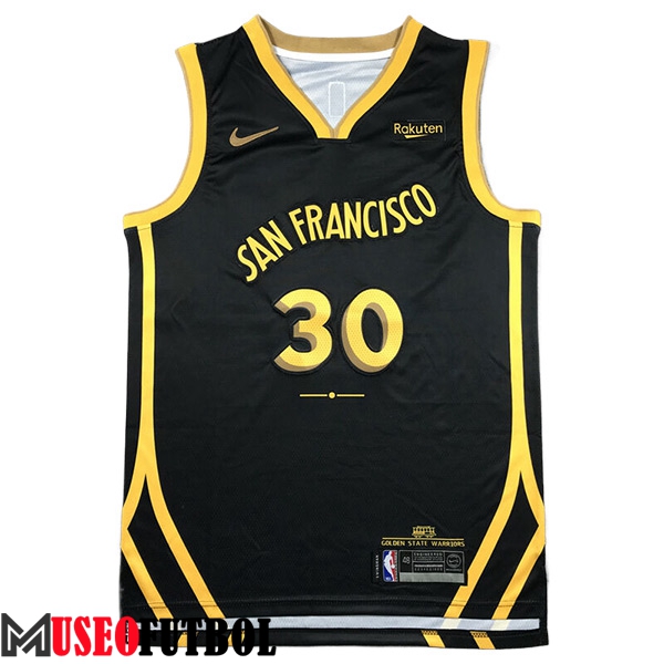 Camisetas De Futbol Golden State Warriors (CURRY #30) 2023/24 Negro/Amarillo -03