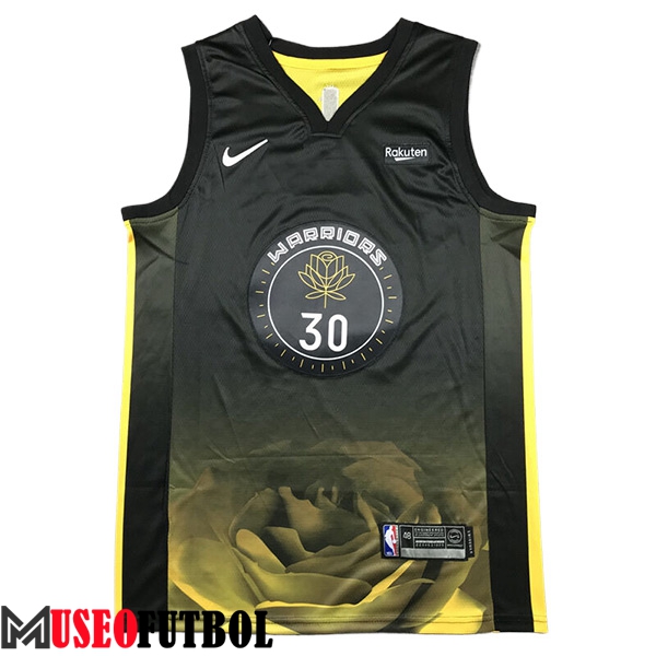 Camisetas De Futbol Golden State Warriors (CURRY #30) 2023/24 Negro/Amarillo -04