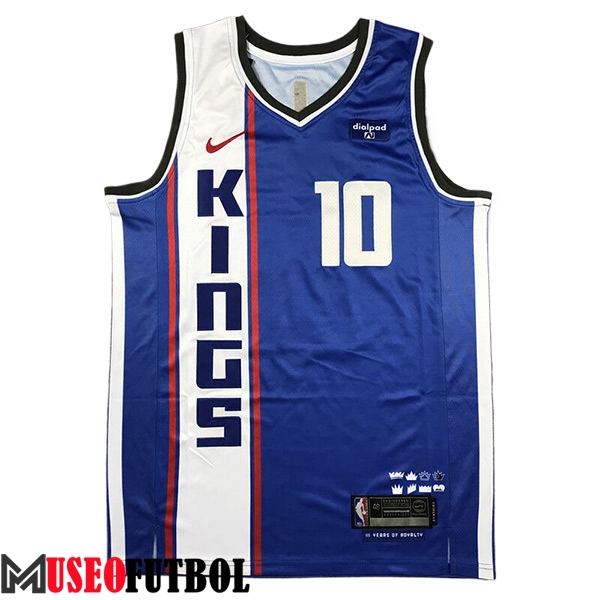 Camisetas De Futbol Sacramento Kings (SABONIS #10) 2023/24 Azul/Blanco