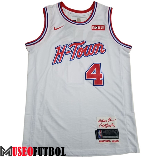 Camisetas De Futbol Houston Rockets (GREEN #4) 2023/24 Blanco/Rojo