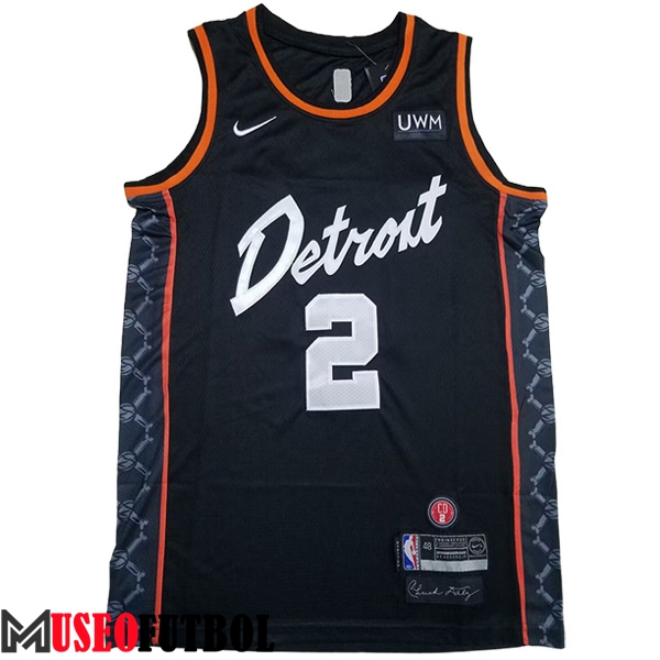 Camisetas De Futbol Detroit Pistons (CUNNINGHAM #2) 2023/24 Negro