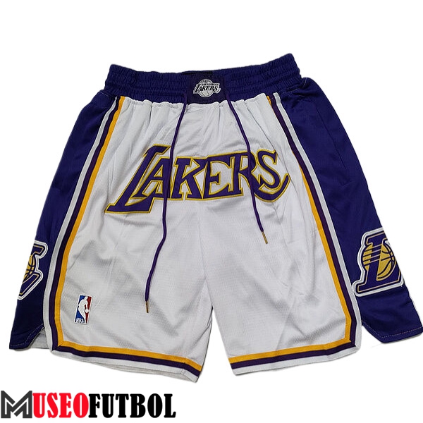 Cortos NBA Los Angeles Lakers 2023/24 Blanco/Violeta