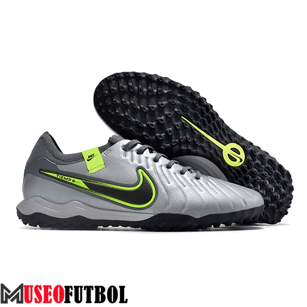 Nike Botas De Fútbol Tiempo Legend X PRO TF Gris/Negro/Verde