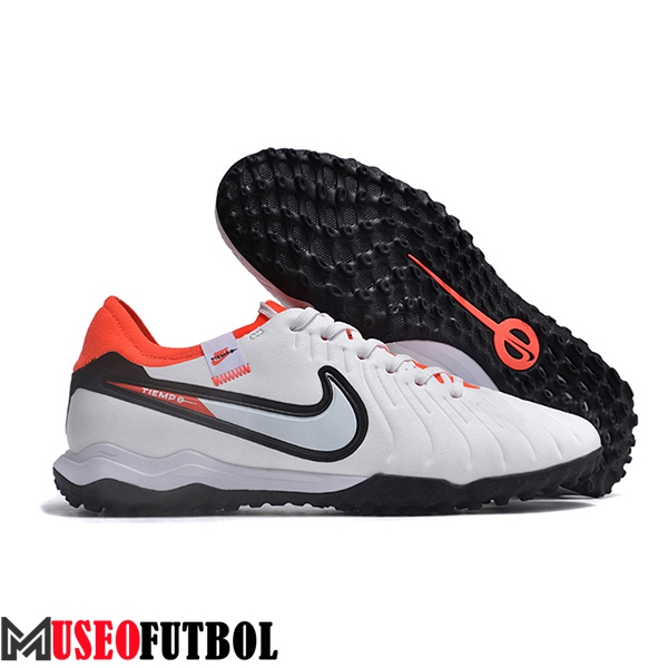 Nike Botas De Fútbol Tiempo Legend X PRO TF Blanco/Negro/Naranja