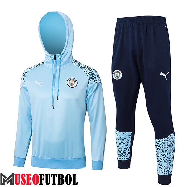 Chaqueta Con Capucha Chandal Manchester City Azul/Negro 2023/2024