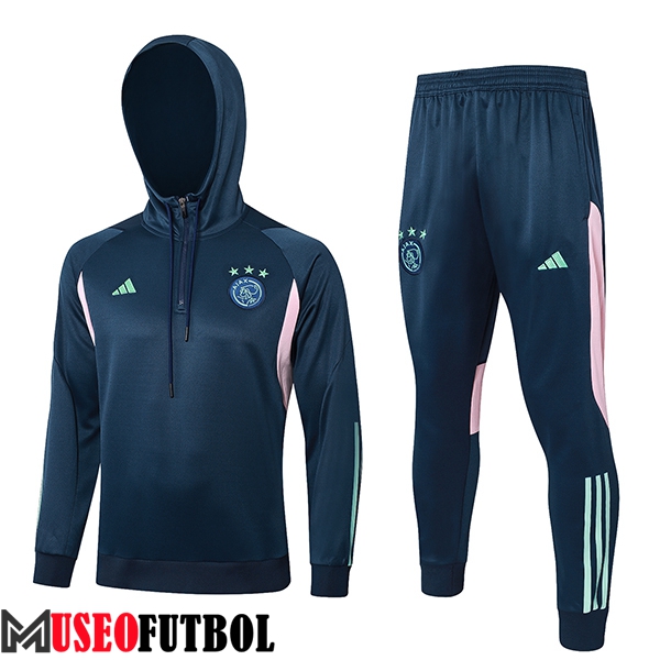 Chaqueta Con Capucha Chandal Ajax Azul/Rosa/Verde 2023/2024