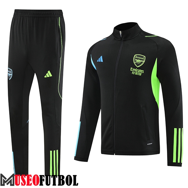 Chandal Equipos De Futbol - Chaqueta Arsenal Negro/Verde 2023/2024