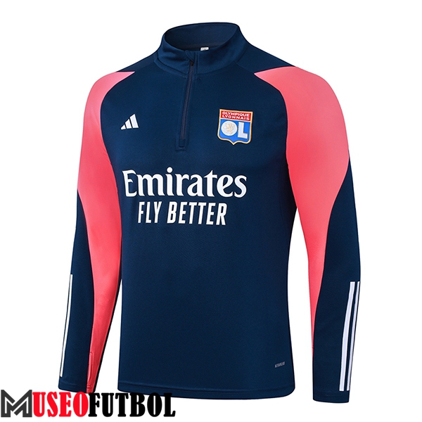 Sudadera De Entrenamiento lyon Azul/Rosa 2023/2024