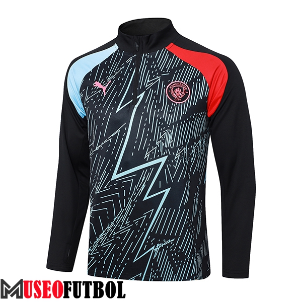 Sudadera De Entrenamiento Manchester City Azul/Negro/Rojo 2023/2024