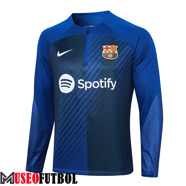 Sudadera De Entrenamiento FC Barcelona Blanco/Negro 2023/2024