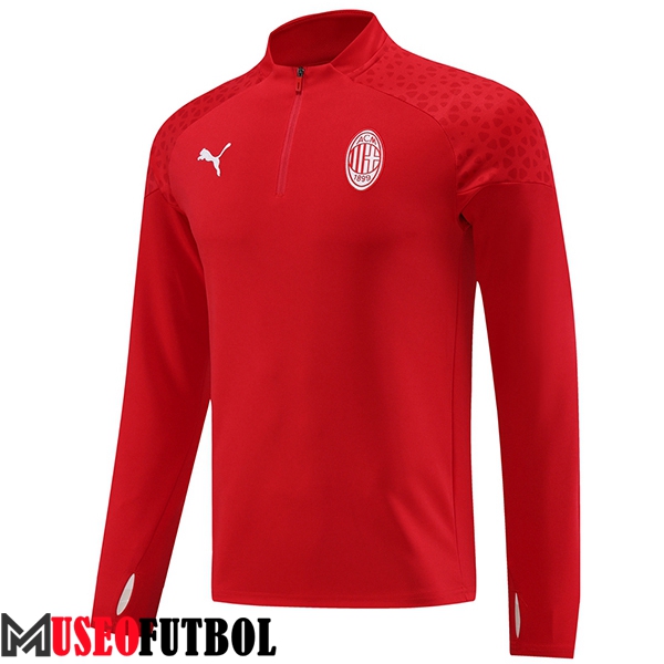 Sudadera De Entrenamiento AC Milan Rojo 2023/2024 -03