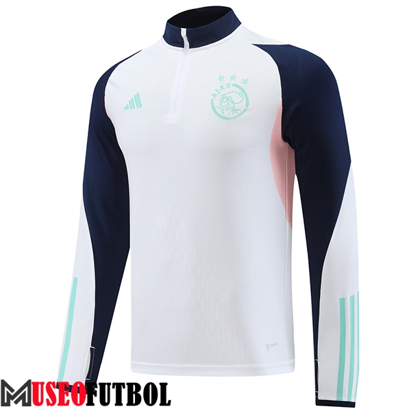 Sudadera De Entrenamiento Ajax Blanco/Negro 2023/2024