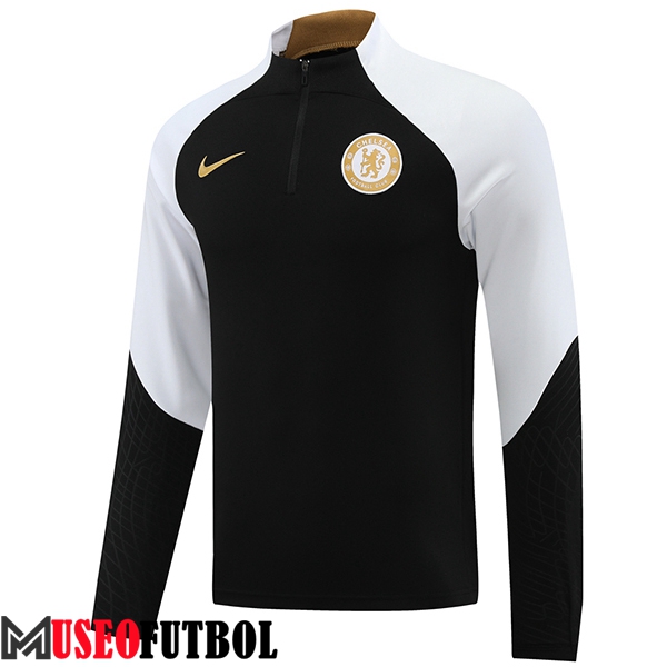 Sudadera De Entrenamiento FC Chelsea Negro/Blanco 2023/2024