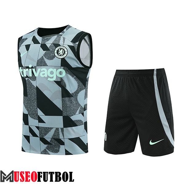 Camiseta Entrenamiento sin mangas + Cortos FC Chelsea Verde/Negro/Gris 2023/2024