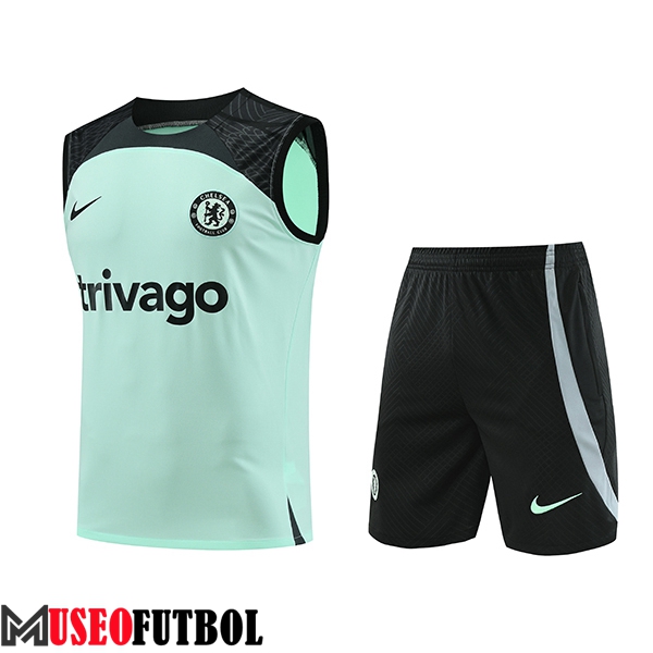 Camiseta Entrenamiento sin mangas + Cortos FC Chelsea Verde/Negro 2023/2024