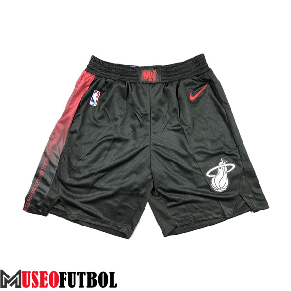 Cortos NBA Miami Heat 2023/24 Negro/Rojo -04