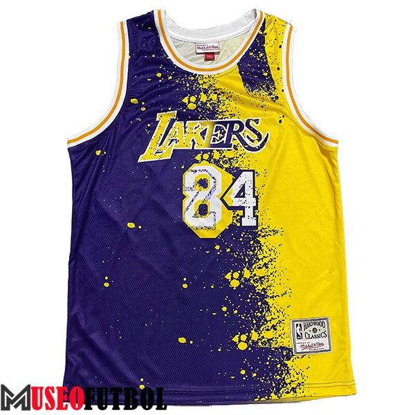 Camisetas Los Angeles Lakers (BRYANT #24) 2023/24 Violeta/Amarillo -02