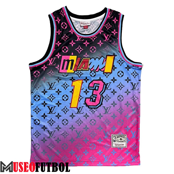 Camisetas Miami Heat (ADEBAYO #13) 2023/24 Violeta/Azul/Negro