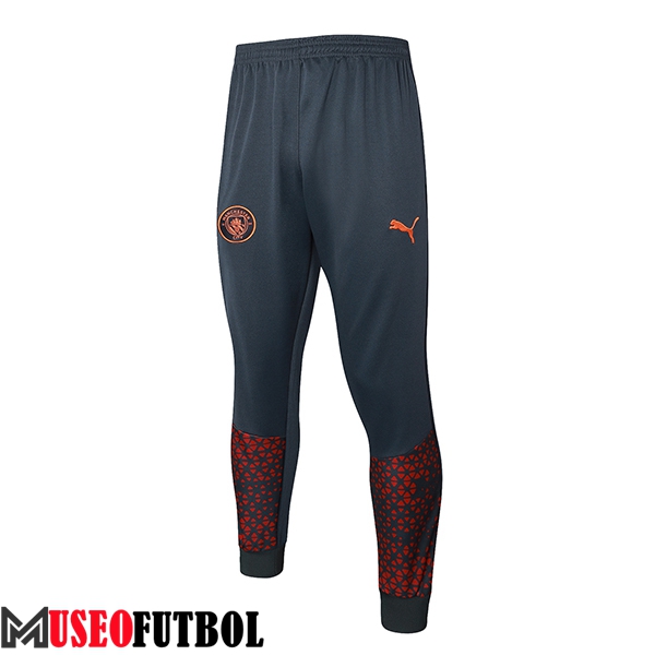 Pantalon Entrenamiento Manchester City Gris/Rojo 2023/2024