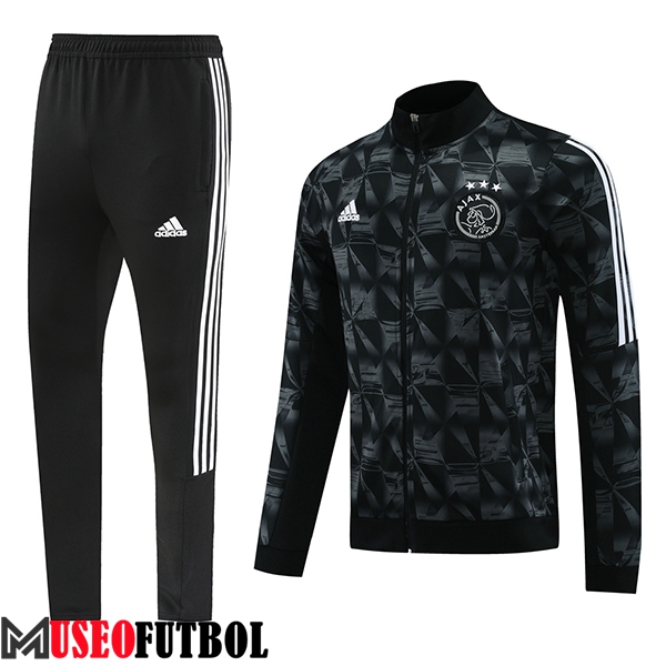 Chandal Equipos De Futbol - Chaqueta Ajax Negro/Gris 2023/2024