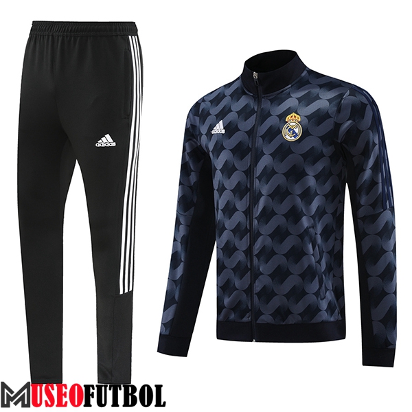 Chandal Equipos De Futbol - Chaqueta Real Madrid Negro/Azul 2023/2024