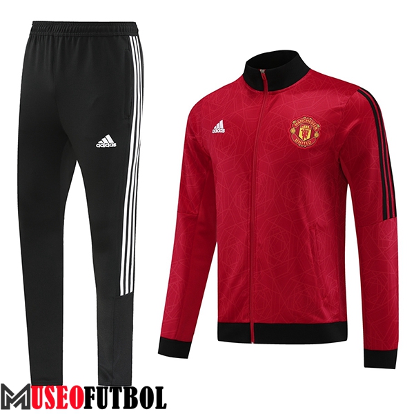 Chandal Equipos De Futbol - Chaqueta Manchester United Rojo/Negro 2023/2024