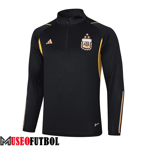 Sudadera De Entrenamiento Argentina Negro/Amarillo 2023/2024