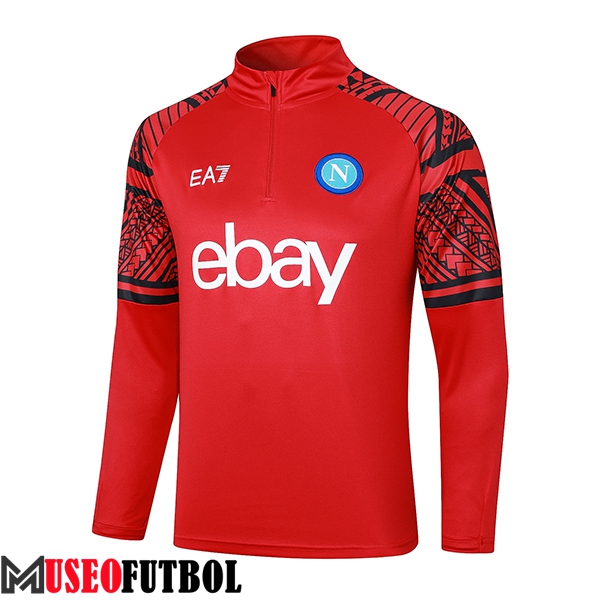 Sudadera De Entrenamiento SSC Napoli Rojo/Negro 2023/2024