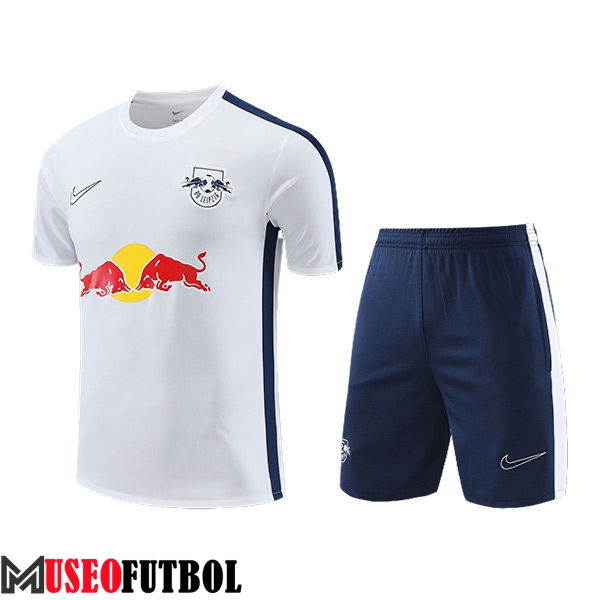 Camiseta Entrenamiento + Cortos RB Leipzig Blanco/Azul 2023/2024