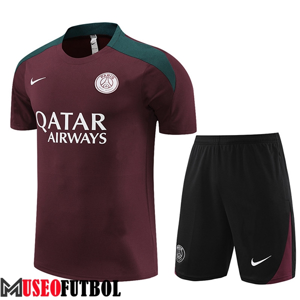 Camiseta Entrenamiento + Cortos PSG Rojo/Negro 2023/2024