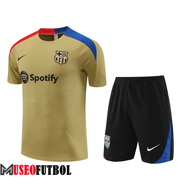 Camiseta Entrenamiento + Cortos FC Barcelona Marrón/Rojo/Azul/Negro 2023/2024