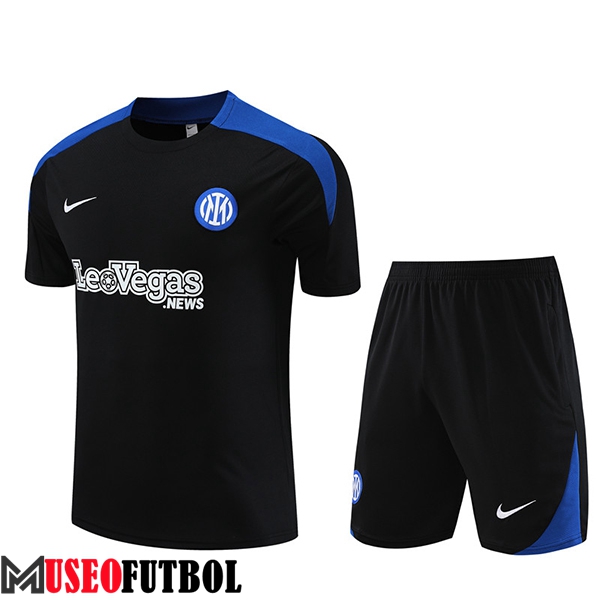 Camiseta Entrenamiento + Cortos Inter Milan Negro/Azul 2023/2024